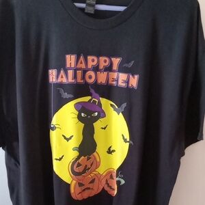 Gildan Black Halloween Cat T-Shirt NWOTS 🐈‍⬛🐈‍⬛🐈‍⬛🐈‍⬛🎃🎃🎃